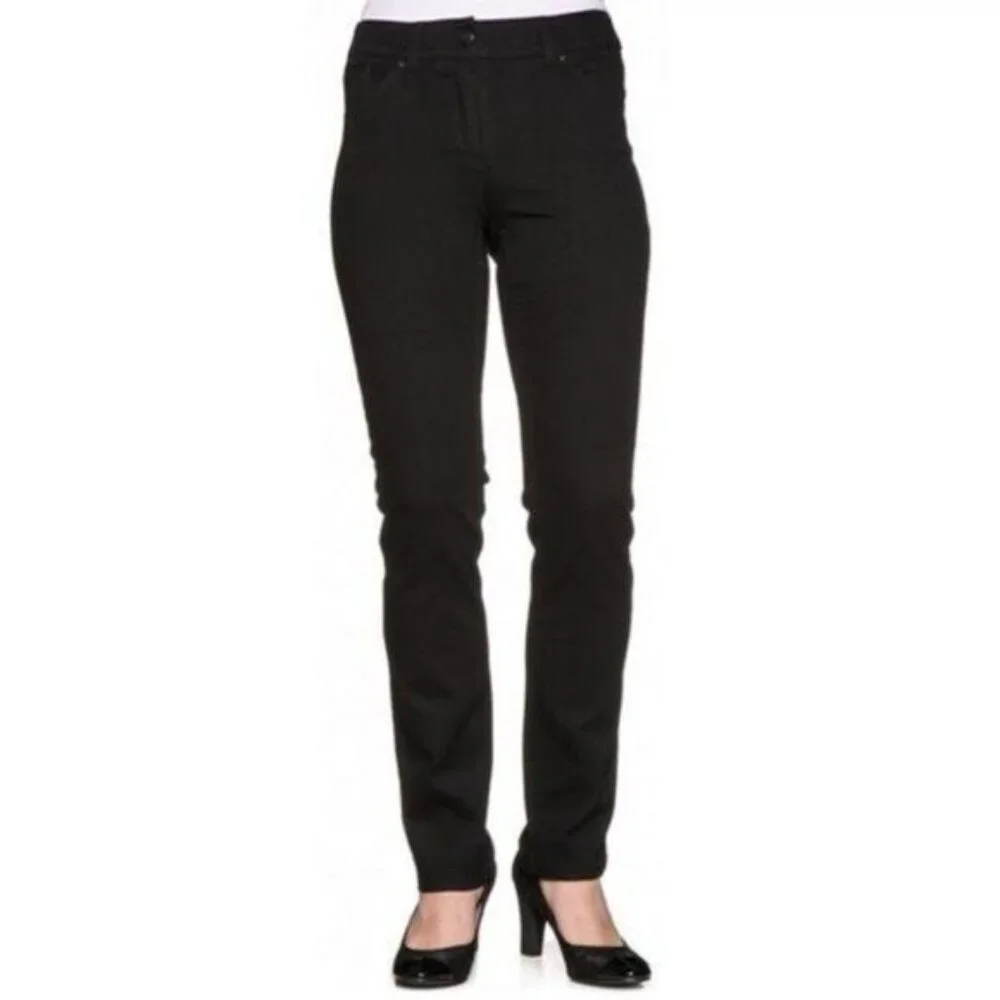 GERRY WEBER Roxy Perfect Fit Black Stretch Crop Jeans Sz 26 - Picture 2 of 10